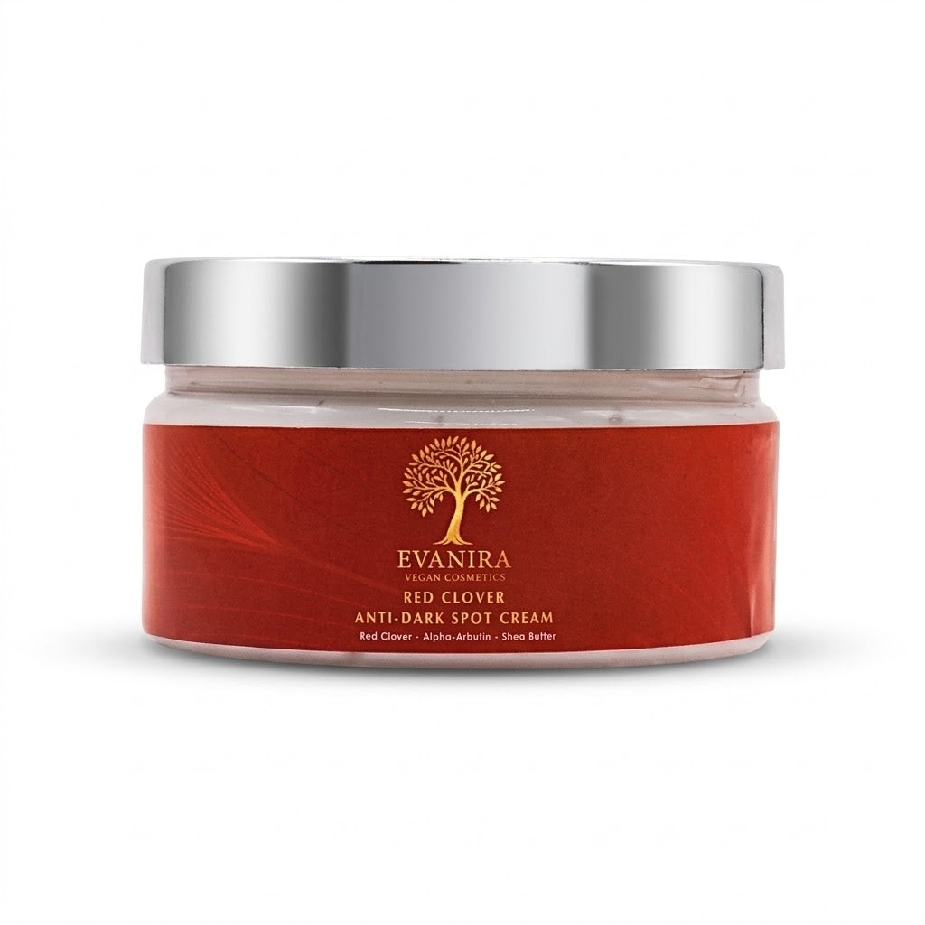 Evanira 레드클로버 다크스팟 케어 크림, 비건 브라이트닝 모이스처라이저 (100ml / 500ml)