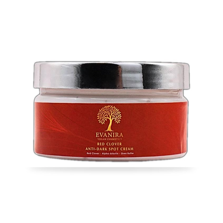 Evanira Red Clover Anti-Dark Spot Cream, Brightening Vegan Formula with Alpha Arbutin, Shea Butter — beyaz stüdyo